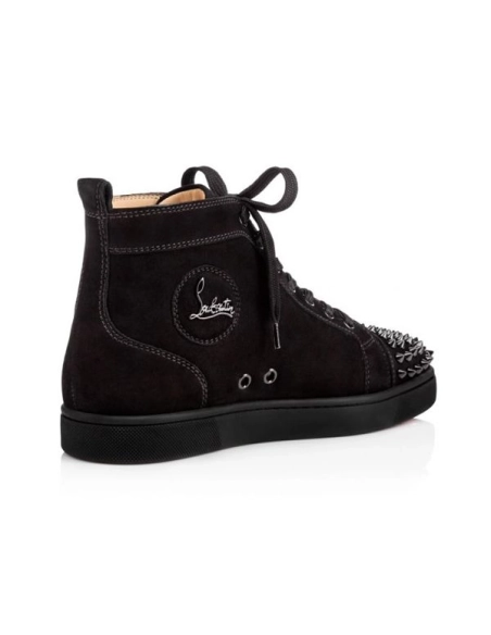 cheap Christian Louboutin Lou Spikes Black/black/bk Suede sale