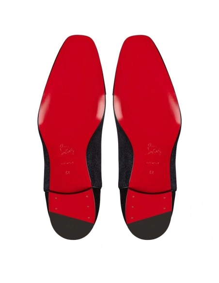 Fake Christian Louboutin Greggo Oxfords Wool Veau Velours And Nappa Leather Black, Knockoff Christian Louboutin Shoes