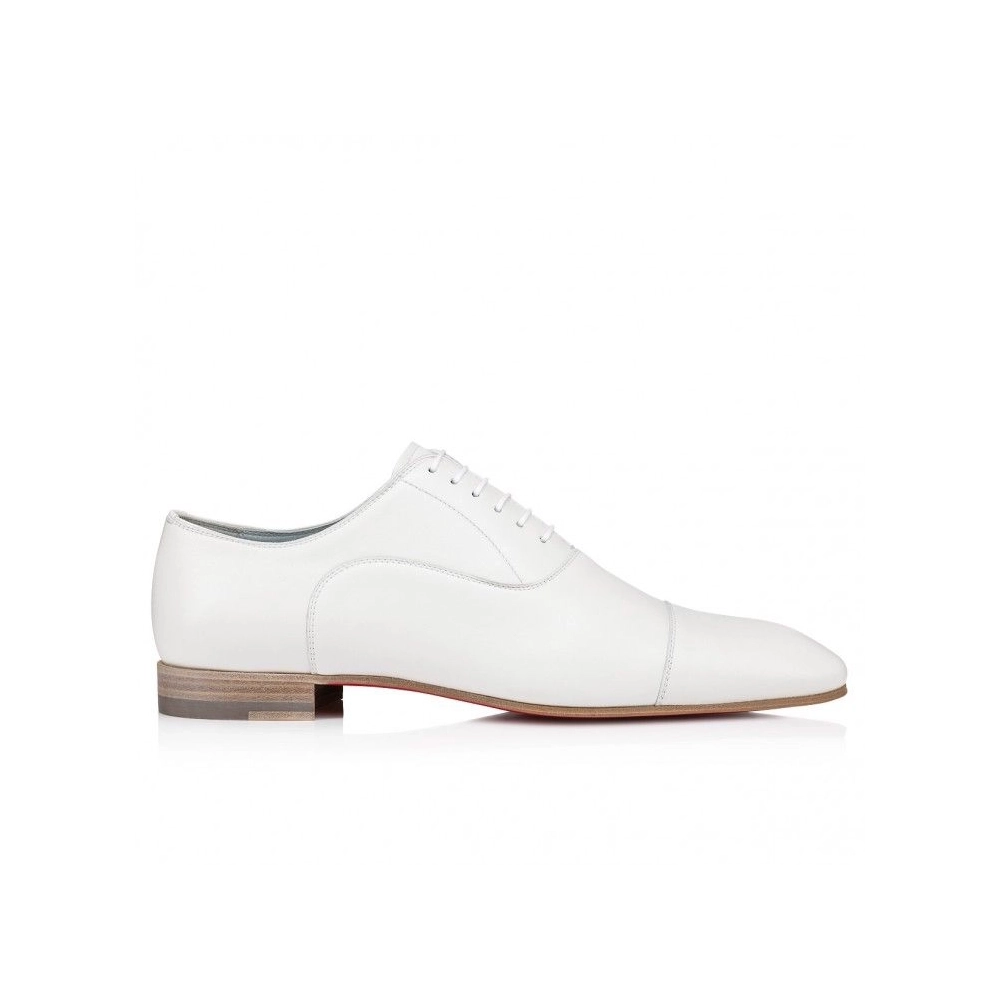 Fake Christian Louboutin Greggo Oxfords Nappa Leather White, Knockoff Christian Louboutin Shoes
