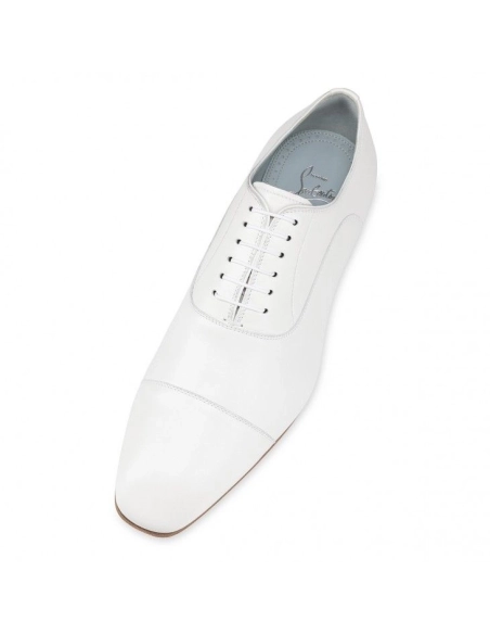 Fake Christian Louboutin Greggo Oxfords Nappa Leather White, Knockoff Christian Louboutin Shoes