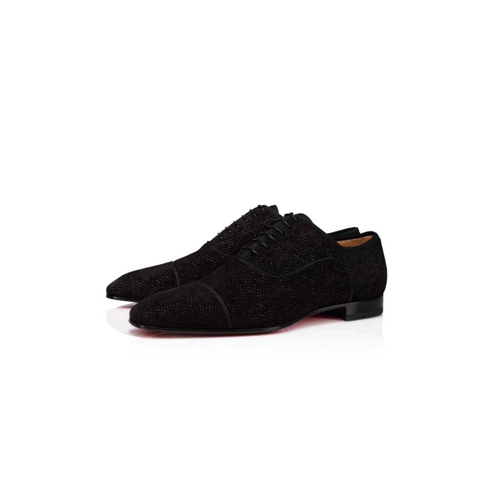 cheap Christian Louboutin Greggo Orlato Black Flat sale