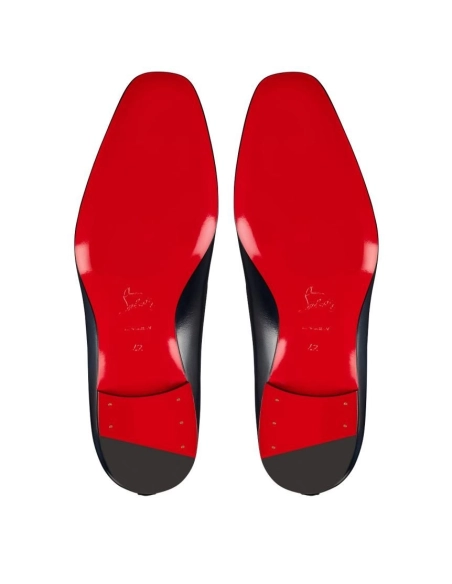 Discount Christian Louboutin Dandelion Tassel Loafers Patinated Calf Leather Marine Blue Outlet