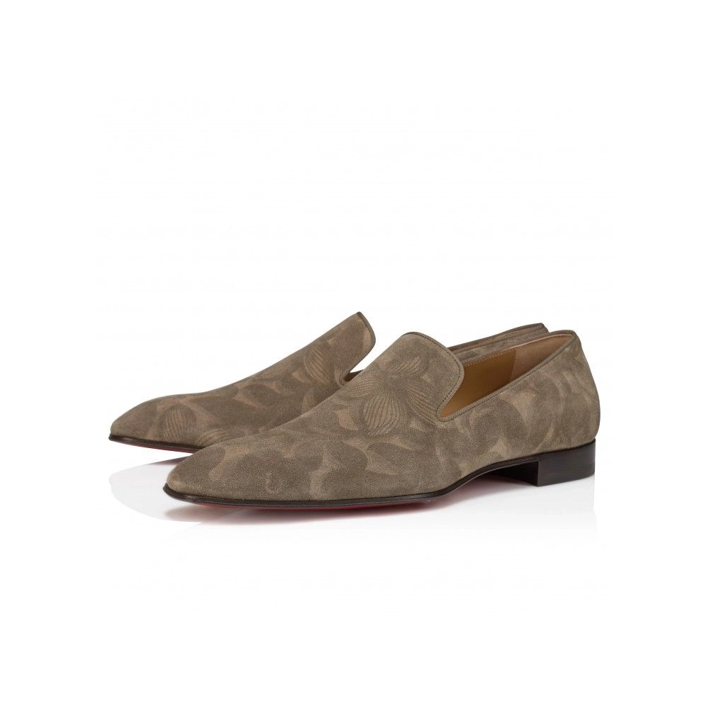 Discount Christian Louboutin Dandelion Loafers Petunia Printed Calf Leather Saharienne Outlet