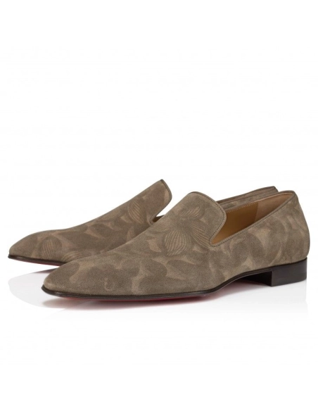 Discount Christian Louboutin Dandelion Loafers Petunia Printed Calf Leather Saharienne Outlet