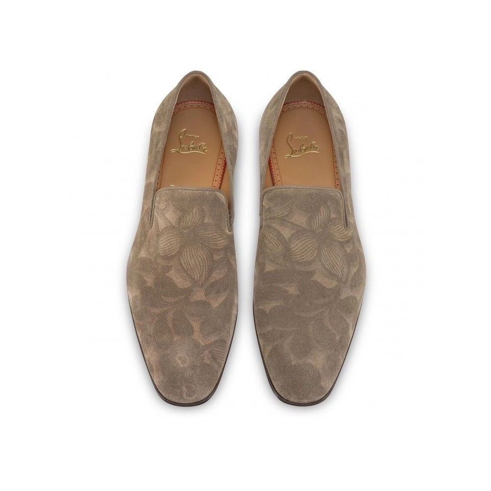Discount Christian Louboutin Dandelion Loafers Petunia Printed Calf Leather Saharienne Outlet