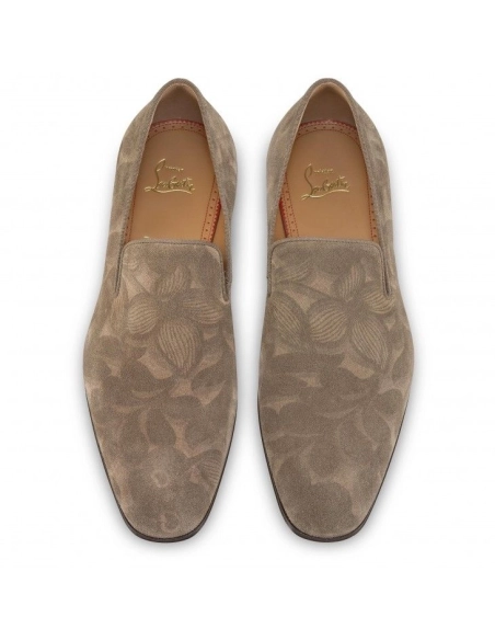 Discount Christian Louboutin Dandelion Loafers Petunia Printed Calf Leather Saharienne Outlet