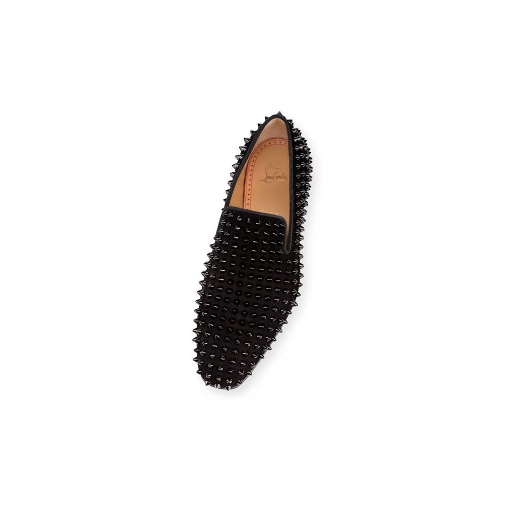 cheap Christian Louboutin Dandelion Spike Black black Suede Leather sale