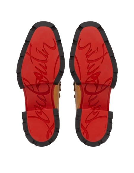 Cheap Christian Louboutin Our Pabelito Boot Boots Calf Leather Wax Effect Terra on Sale