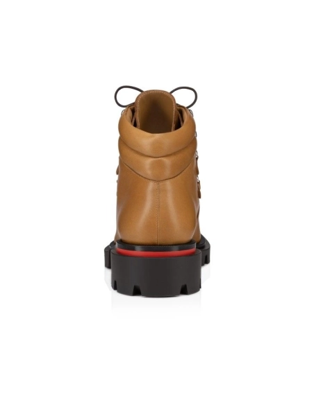 Cheap Christian Louboutin Our Pabelito Boot Boots Calf Leather Wax Effect Terra on Sale