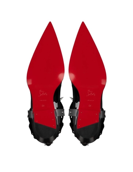 Discount Christian Louboutin Chesteviss Boots Patent Leather Black Outlet Online