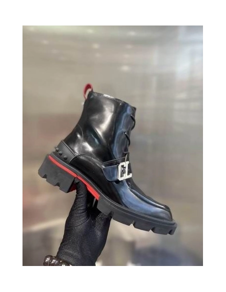 Cheap Christian Louboutin Our Georges Boot Smooth Calf Leather Black for Sale