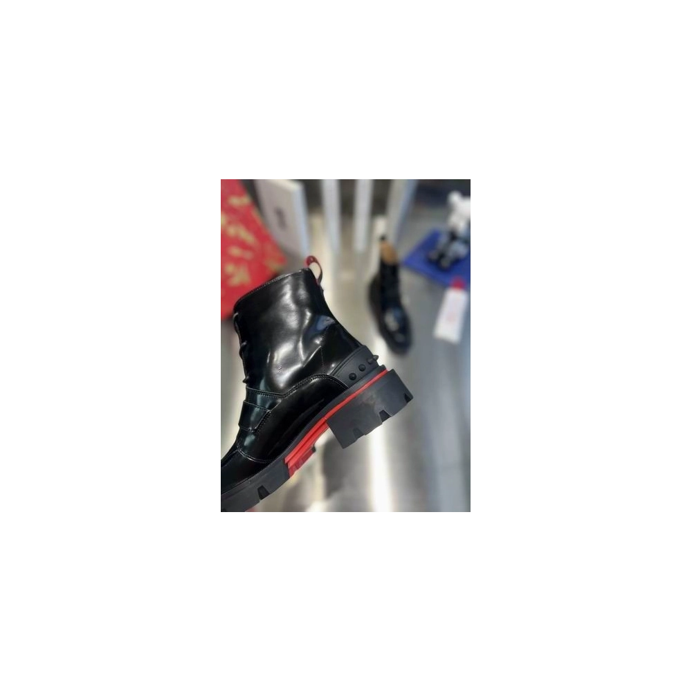 Cheap Christian Louboutin Our Georges Boot Smooth Calf Leather Black for Sale