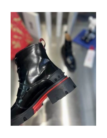 Cheap Christian Louboutin Our Georges Boot Smooth Calf Leather Black for Sale