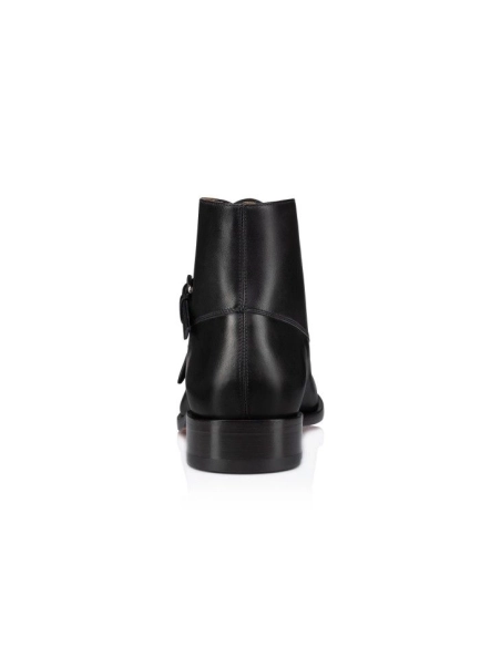 Replica Christian Louboutin Chambelimonk Boot Calf Leather Black, Fake Christian Louboutin Boots