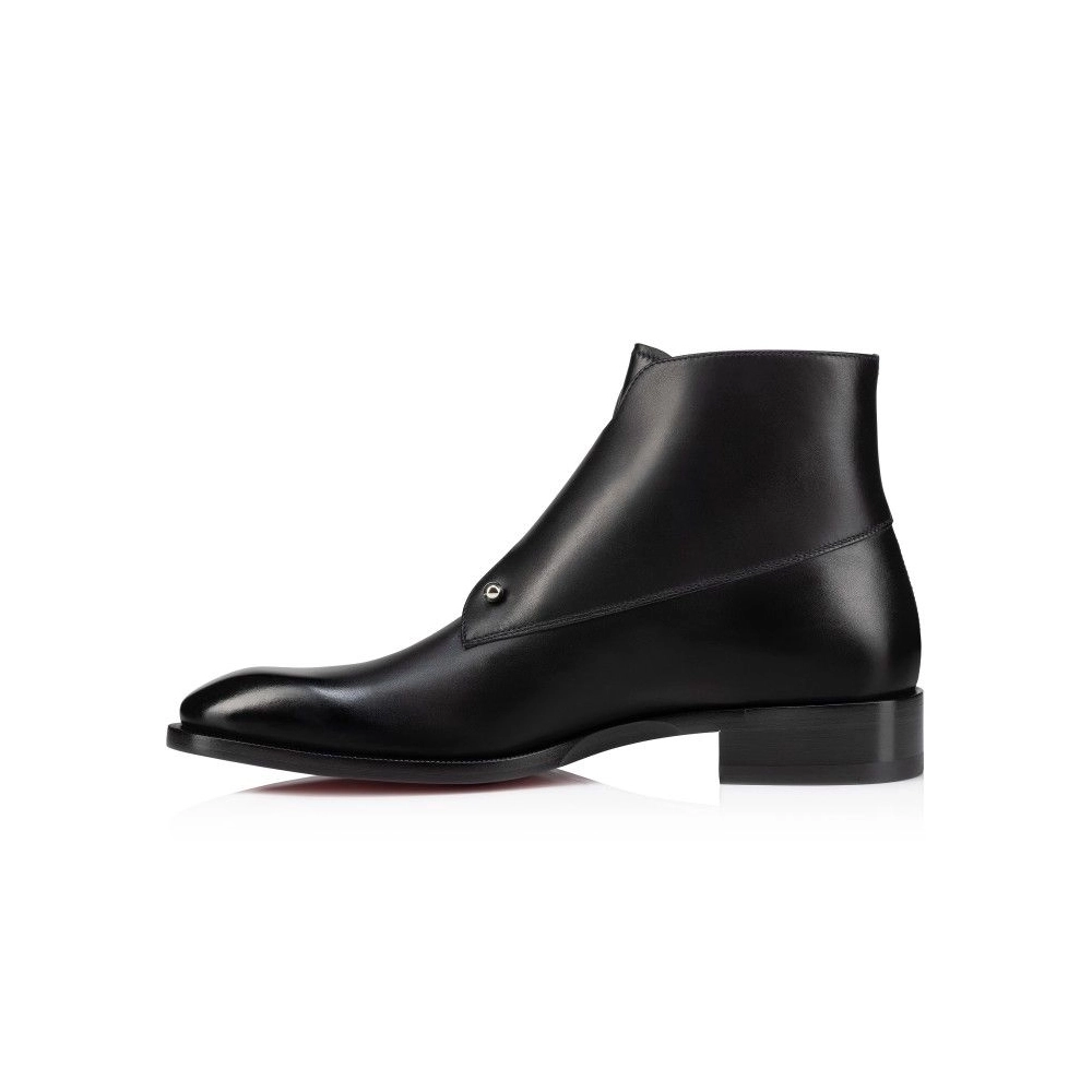 Replica Christian Louboutin Chambelimonk Boot Calf Leather Black, Fake Christian Louboutin Boots