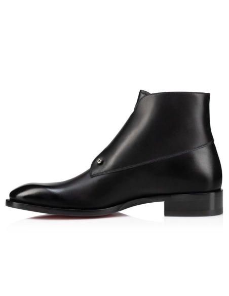 Replica Christian Louboutin Chambelimonk Boot Calf Leather Black, Fake Christian Louboutin Boots
