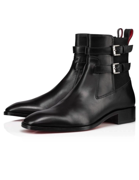 Fake Christian Louboutin Sahni Horse Boots Calf Leather Black, Replica Christian Louboutin Boots