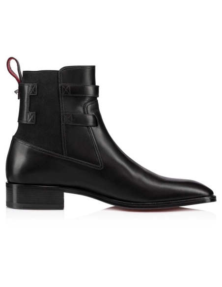 Fake Christian Louboutin Sahni Horse Boots Calf Leather Black, Replica Christian Louboutin Boots
