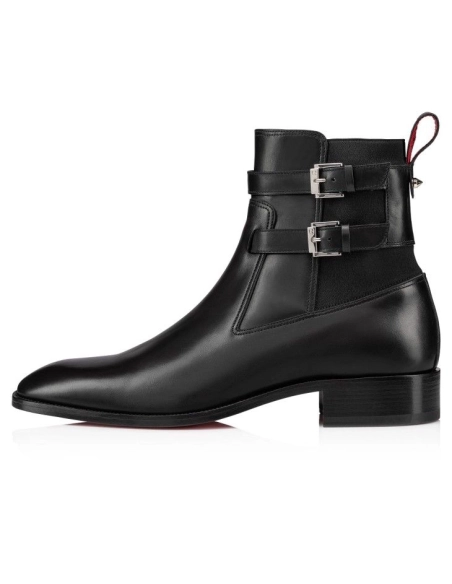 Fake Christian Louboutin Sahni Horse Boots Calf Leather Black, Replica Christian Louboutin Boots