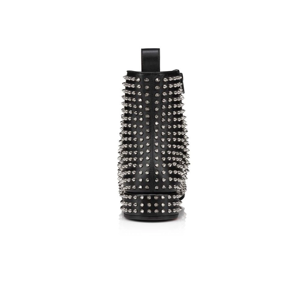 Knockoff Christian Louboutin Spikeasy Booty Boots Nappa Leather Black