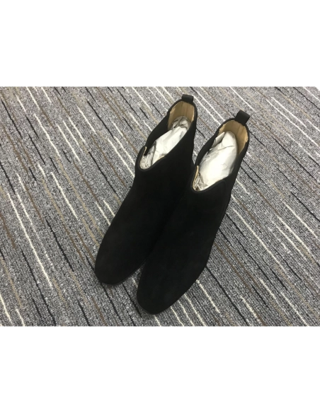Fake Christian Louboutin Samson Orlato Chelsea Boots Suede Black, Replica CL Shoes