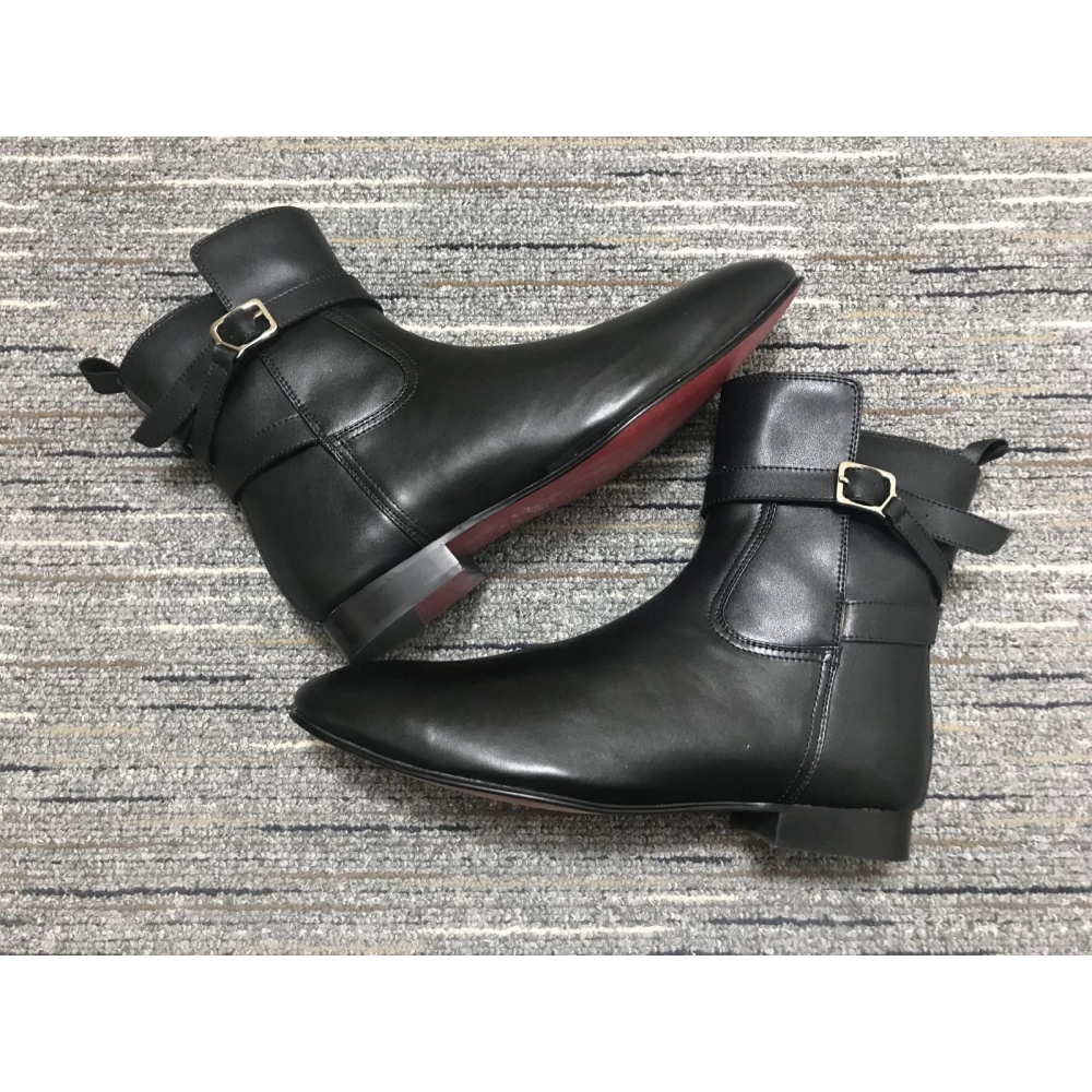 Cheap Christian Louboutin Kicko Flat Chelsea Boots Calf Leather Black Outlet Sale