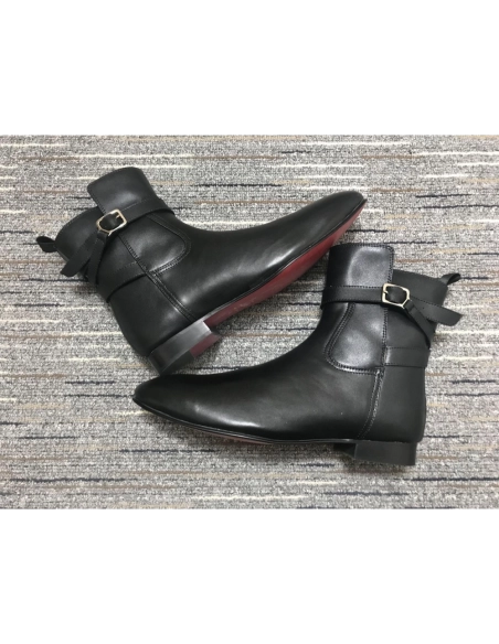Cheap Christian Louboutin Kicko Flat Chelsea Boots Calf Leather Black Outlet Sale