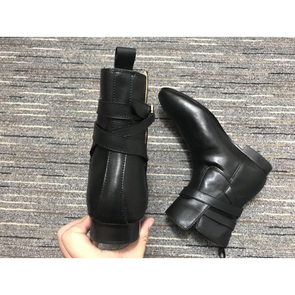 Cheap Christian Louboutin Kicko Flat Chelsea Boots Calf Leather Black Outlet Sale