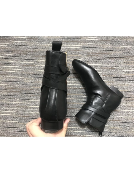 Cheap Christian Louboutin Kicko Flat Chelsea Boots Calf Leather Black Outlet Sale