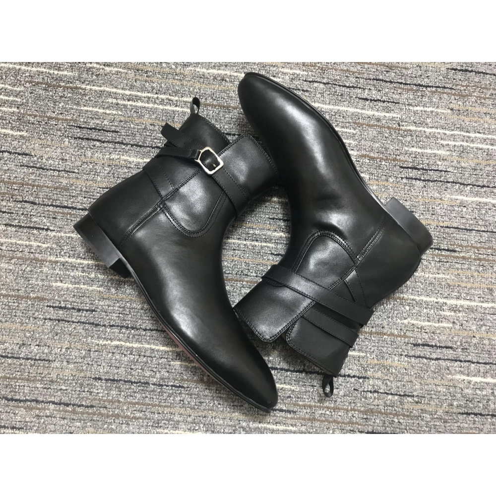 Cheap Christian Louboutin Kicko Flat Chelsea Boots Calf Leather Black Outlet Sale