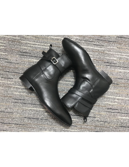 Cheap Christian Louboutin Kicko Flat Chelsea Boots Calf Leather Black Outlet Sale