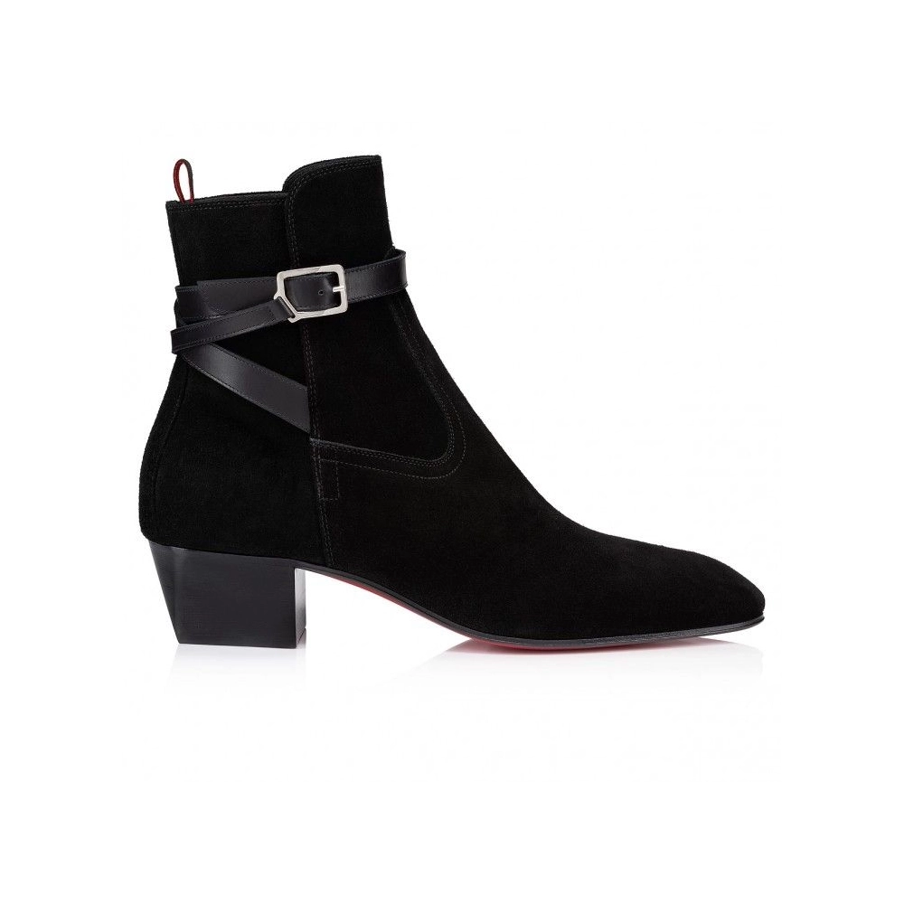 Cheap Christian Louboutin Rosalio Jodhpur 40 Mm Boots Calf Leather Black Outlet Sale, Discount CL Shoes