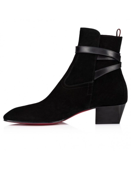 Cheap Christian Louboutin Rosalio Jodhpur 40 Mm Boots Calf Leather Black Outlet Sale, Discount CL Shoes