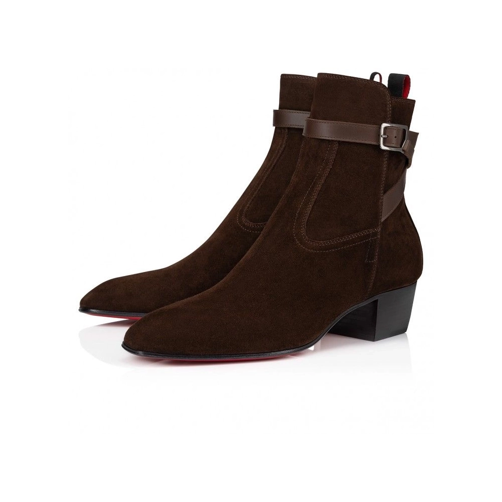 Replica Christian Louboutin Rosalio Jodhpur 40 Mm Boots Calf Leather Cosme, Knockoff CL Shoes
