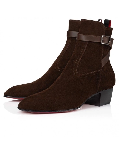 Replica Christian Louboutin Rosalio Jodhpur 40 Mm Boots Calf Leather Cosme, Knockoff CL Shoes