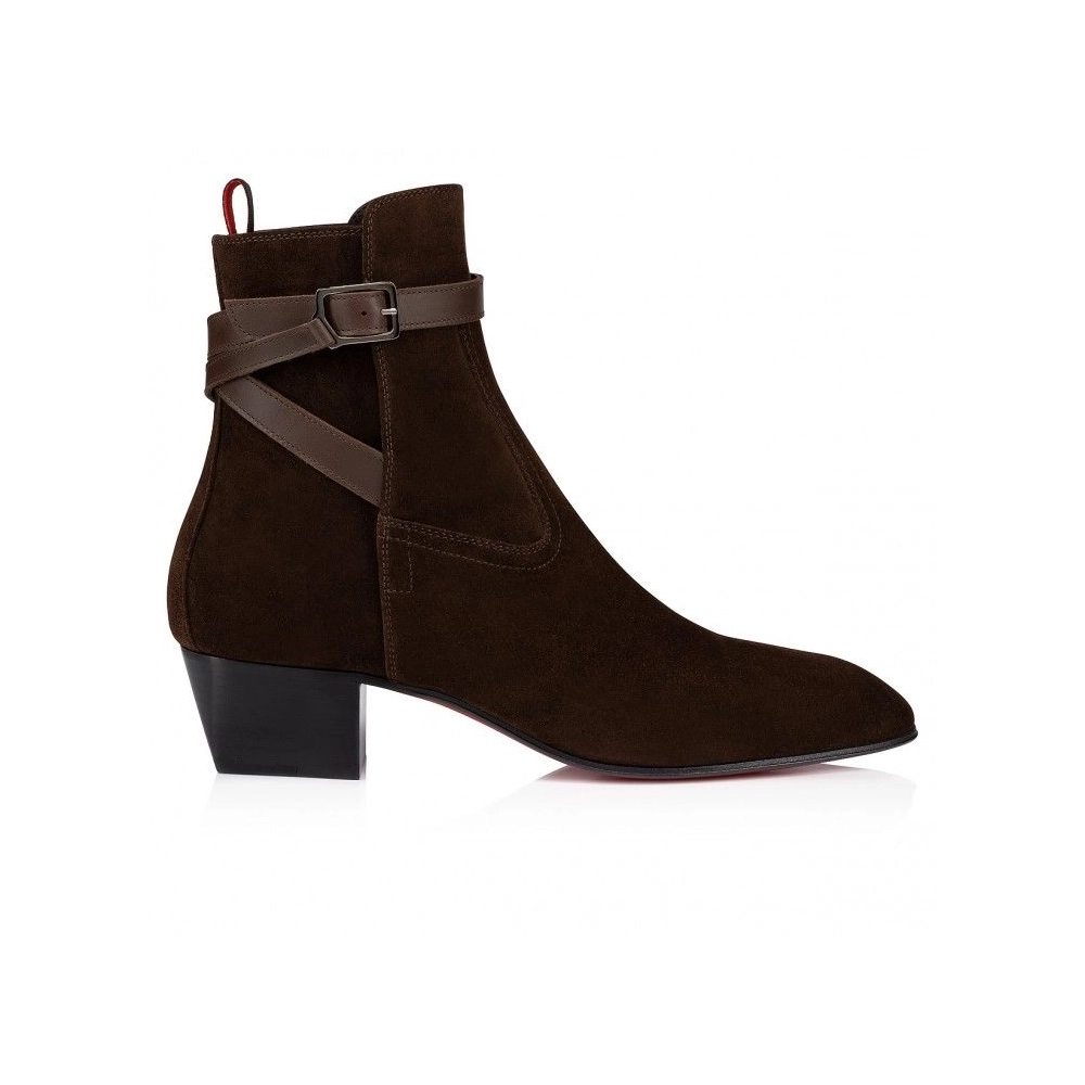 Replica Christian Louboutin Rosalio Jodhpur 40 Mm Boots Calf Leather Cosme, Knockoff CL Shoes
