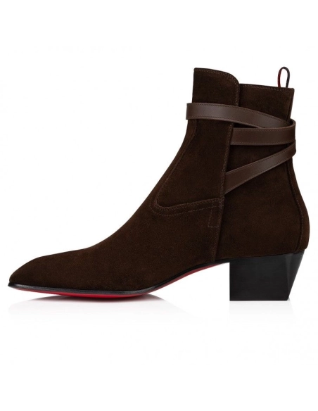 Replica Christian Louboutin Rosalio Jodhpur 40 Mm Boots Calf Leather Cosme, Knockoff CL Shoes