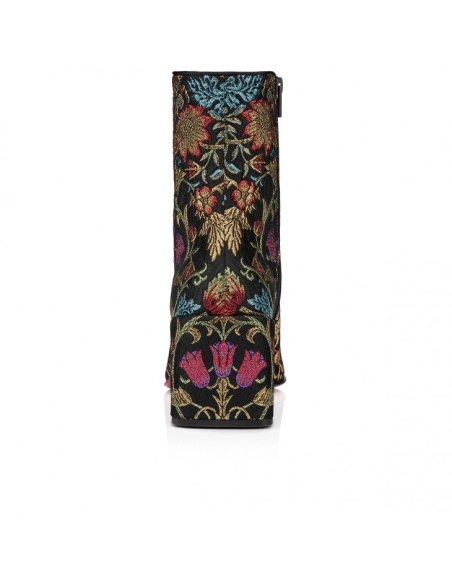 Discount Christian Louboutin Alleo Boot 70mm Low Boots Jacquard Florea Print Multicolor Outlet Online