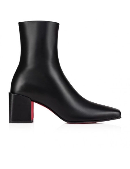 Discount Christian Louboutin Alleo Boot 40mm Low Boots Calf Leather Black Outlet Sale, Cheap CL Shoes Store
