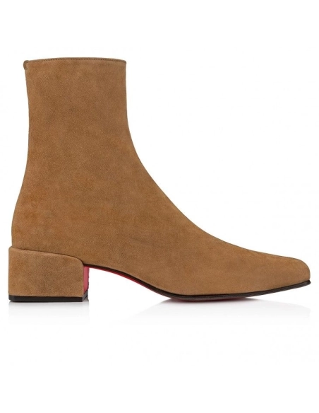 Knockoff Christian Louboutin Alleo Boot 40mm Low Boots Veau Velours Rhea, Replica CL Shoes