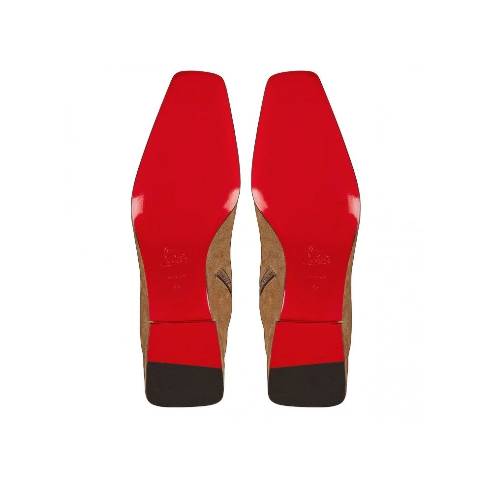 Knockoff Christian Louboutin Alleo Boot 40mm Low Boots Veau Velours Rhea, Replica CL Shoes