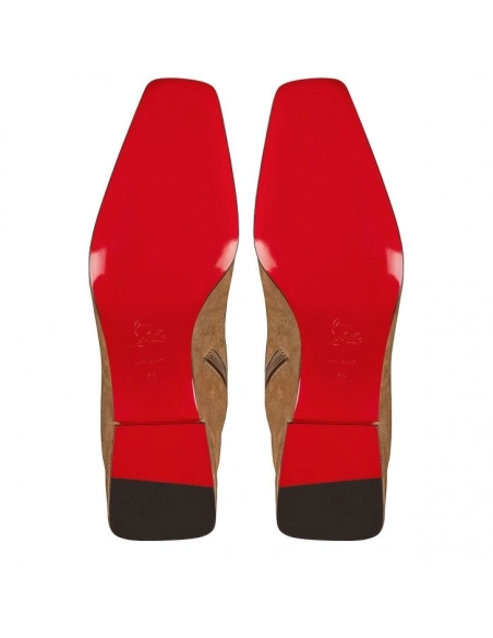 Knockoff Christian Louboutin Alleo Boot 40mm Low Boots Veau Velours Rhea, Replica CL Shoes