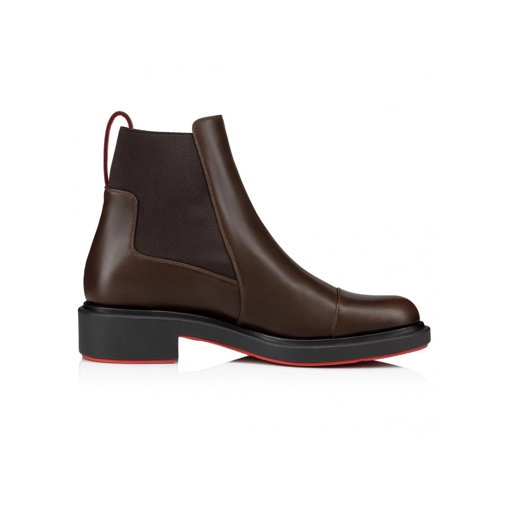 Fake Christian Louboutin Urbino Chelsea Low Boots Calf Leather Cosme, Knockoff CL Shoes