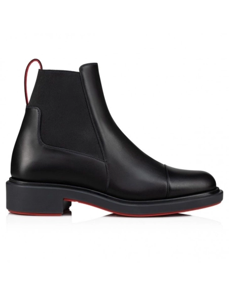 Cheap Christian Louboutin Urbino Chelsea Low Boots Calf Leather Black Sale Online, Discount CL Shoes