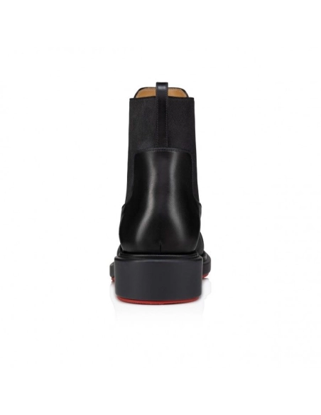 Cheap Christian Louboutin Urbino Chelsea Low Boots Calf Leather Black Sale Online, Discount CL Shoes