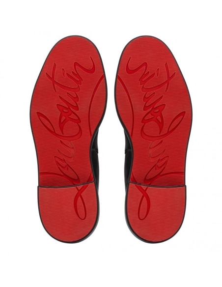 Cheap Christian Louboutin Urbino Chelsea Low Boots Calf Leather Black Sale Online, Discount CL Shoes