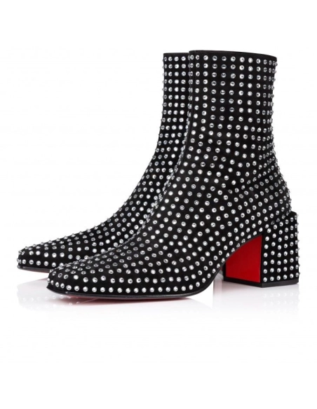 Knockoff Christian Louboutin Alleo Boot Strass Boum Black, Replica Christian Louboutin Shoes