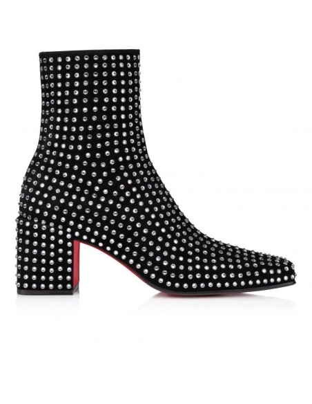 Knockoff Christian Louboutin Alleo Boot Strass Boum Black, Replica Christian Louboutin Shoes