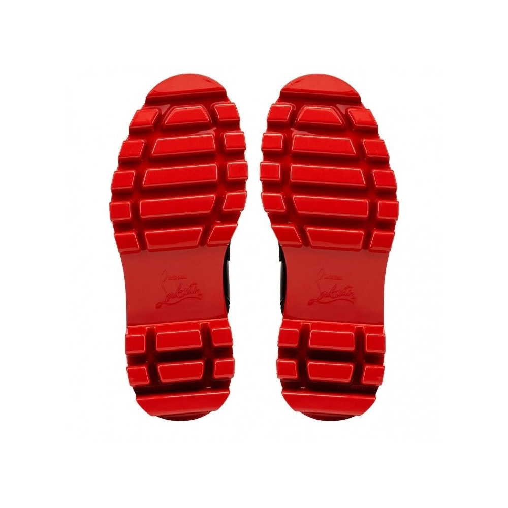 Discount Christian Louboutin Cl Moc Booty Dune Boots Calf Leather Black, Cheap Christian Louboutin Shoes for Sale