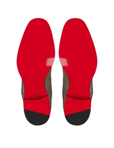 Fake Christian Louboutin Boabi Chelsea Boots Calf Leather Petit Grain Roca, Replica Christian Louboutin Shoes